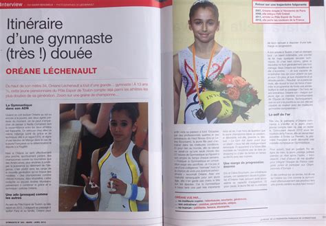 Gymsport.fr » Oréane Léchenault dans le gymnaste magazine