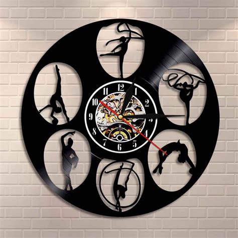 GYMNASTICS Wall Clock Sports Home Kitchen Living Room Kids Etsy