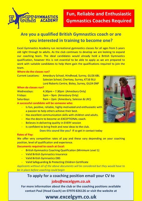 Gymnastic Instructor Job Description