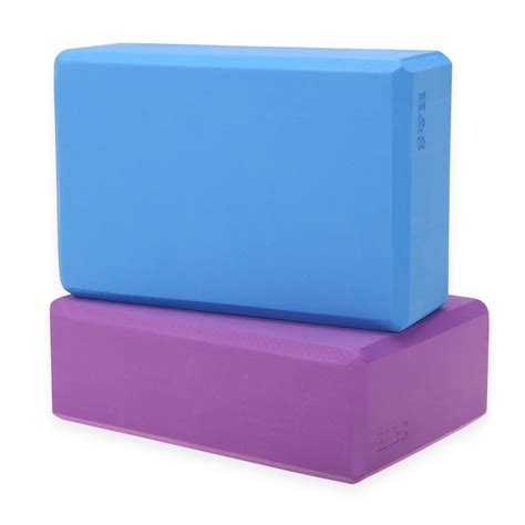 PhysioRoom Yoga Block Pilates Gymnastik Fitnesss Schaumgummi Blau 15 cm