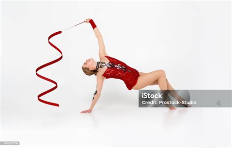 Neunziger Aerobic/ Gymnastik String Body Vintage Gr. 34/XS mit roter