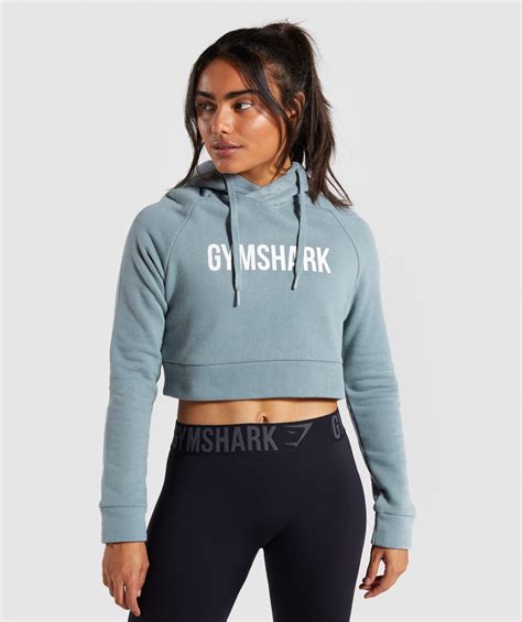 gymshark cropped crest hoodie