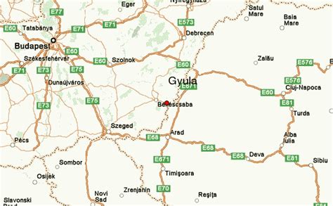 gyula hungary map