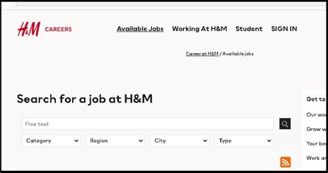 H&M Apply Job