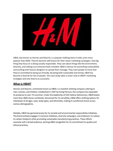 h&m case study problems and solutions