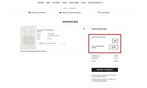 H&M Discount Code Not Applicable