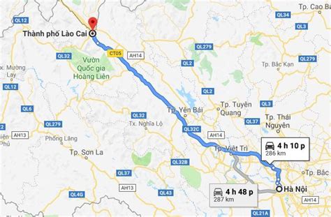 hà nội lào cai bao nhiêu km