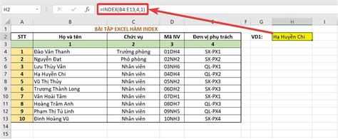 hàm lấy kết quả trong excel