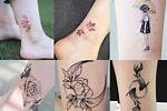 Hình xăm hoa ở mu bàn chân cho nữ Tattoo Gà