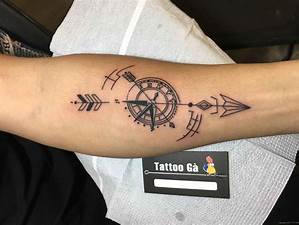Hình Xăm La Bàn Đẹp Cho Nữ Compass Tattoo For Women Diaoc68