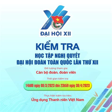 học tập nghị quyết đại hội đoàn lần thứ xii