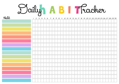 Habit Tracker Printable Cute: The Perfect Tool To Keep Your Habits In Check
