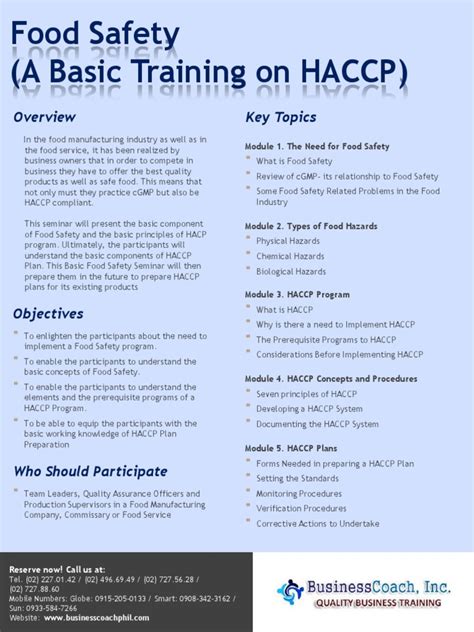 Haccp Training Pdf