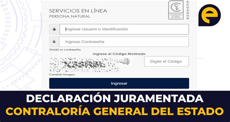 hacer declaracion juramentada contraloria