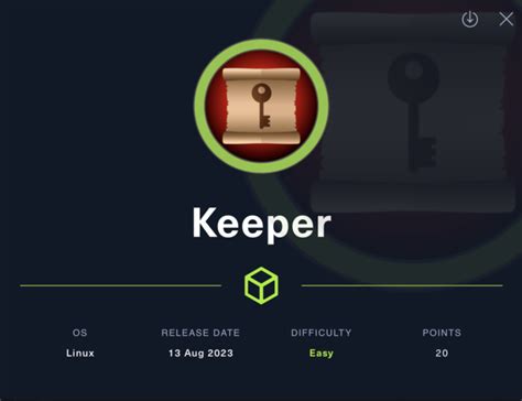 Hack The Box Keeper Walkthrough