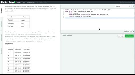 Hackerrank Warehouse Sql