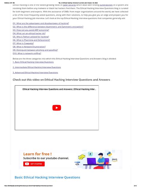 Hacking Questions Pdf