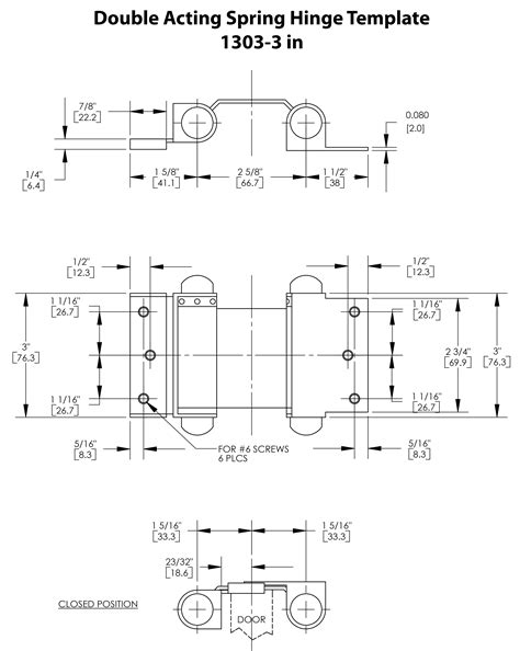 Hager Hinge Template