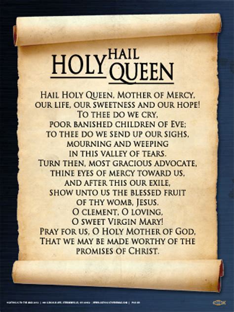 Hail, Holy Queen LatinEnglish Prayer Card LLC