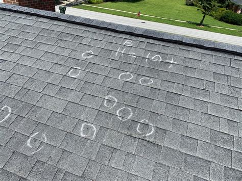 Assessing hail damage to a roof