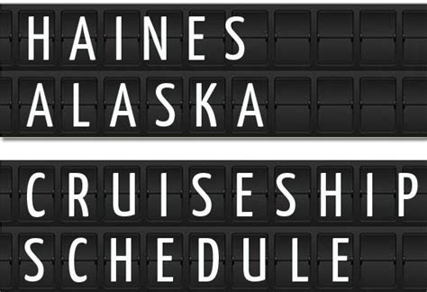 haines cruise ship schedule