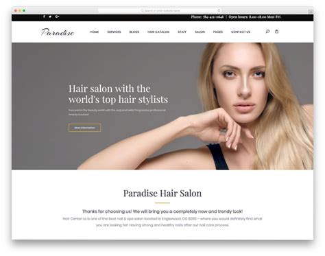 18 Best Hair Salon Websites Design Awesome Inspiration