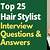 hair stylist interview questions