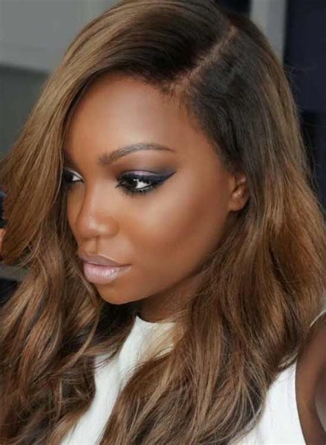 The Hair Color For Dark Black Skin Tone With Simple Style