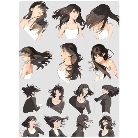 Hair Reference Drawing Jumping