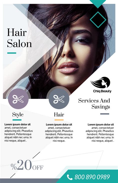 hair stylist flyer templates