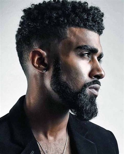 Unique Haircut Styles For Black Men s Curly Hair With Simple Style