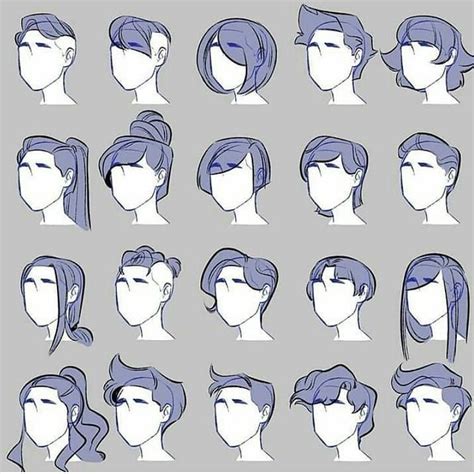hairstyle reference drawing