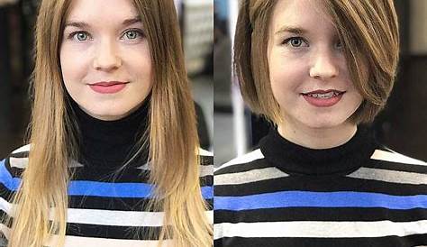 Hairstyles For Round Faces Before And After 16 Best Short Haircuts Women