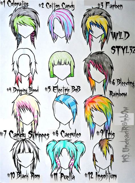 Hairstyles Drawing Reference Emo