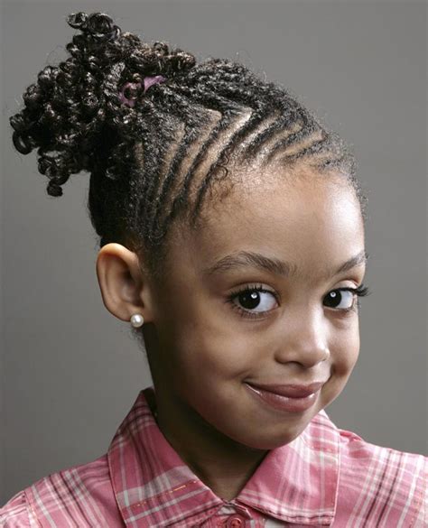  79 Stylish And Chic Hairstyles For Black Hair Little Girl With Simple Style