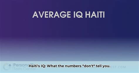 haiti average iq