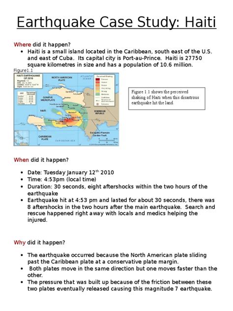 haiti earthquake case study