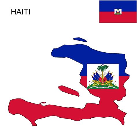 haiti flag in map