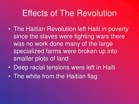 haitian revolution effects on haiti