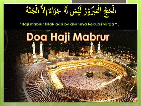 Haji Yang Mabrur Artinya