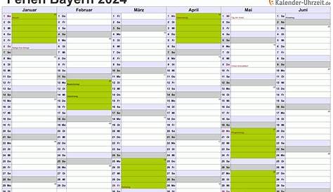 Kalender 2024 Bayern: Ferien, Feiertage, PDF-Vorlagen