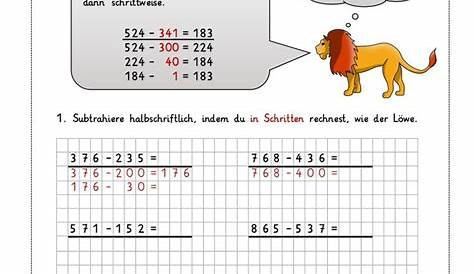 Halbschriftlich Rechnen Klasse 3 - nachhilfevomlehrer.de