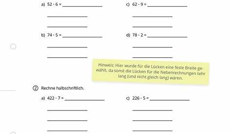 Klecksaufgaben halbschriftliche Multiplikation (Klasse 4) - mathiki.de