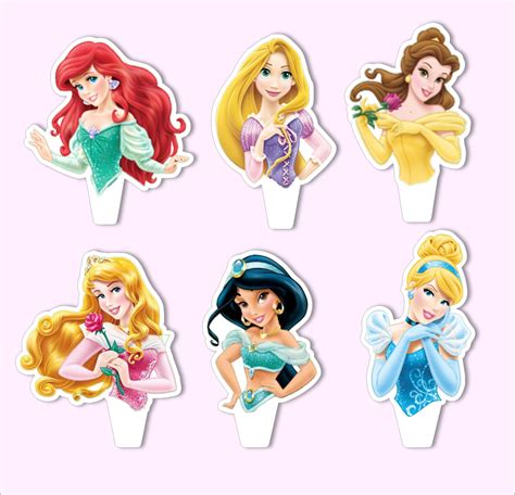 Half Body Disney Princess Cupcake Toppers Free Printable