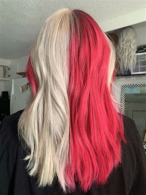 Half Blonde Half Red Dreads