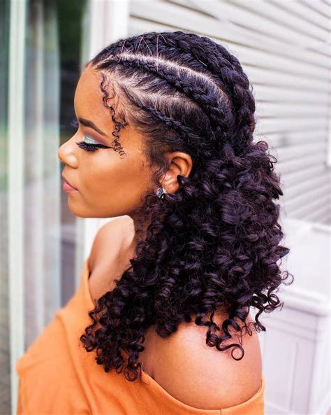  79 Stylish And Chic Half Braid Hairstyles Black Girl With Simple Style