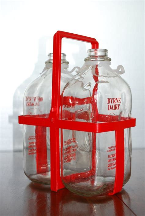 half gallon glass milk containers