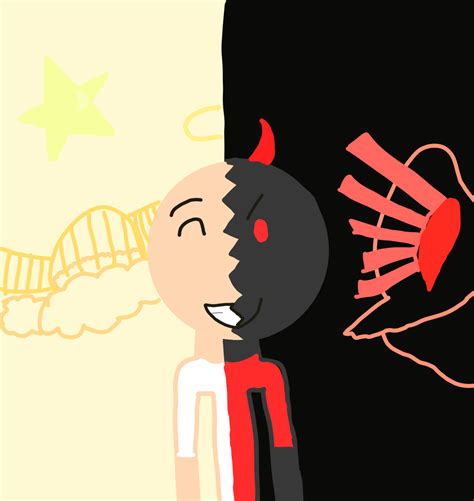 Half Good Half Evil Drawing