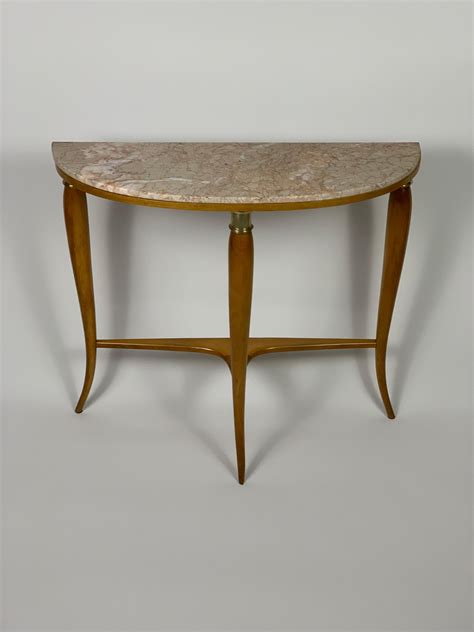 half moon table marble top
