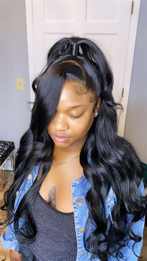  79 Popular Half Up Half Down Hairstyles Black Girl Wigs Trend This Years